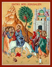 icon: Jesus enters Jerusalem on Palm Sunday