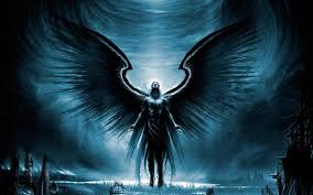 Dark angel with wings