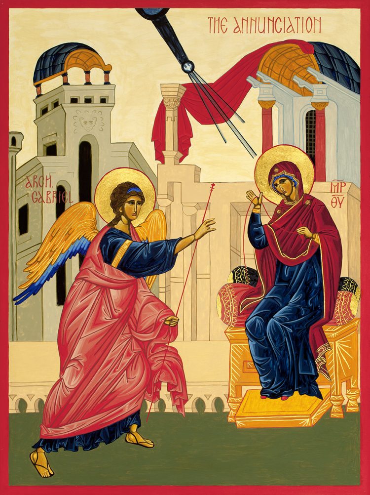 icon of the annunciation to the Theotokos