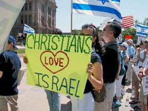 pro-israel march sign 