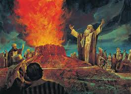 prophet Elijah with fire