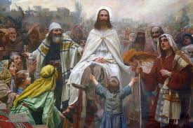 Jesus entering Jerusalem on Palm Sunday