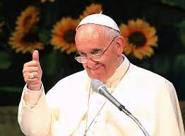 Pope Francis giving thumbs up