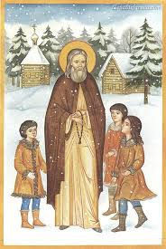 icon of St. Herman with children