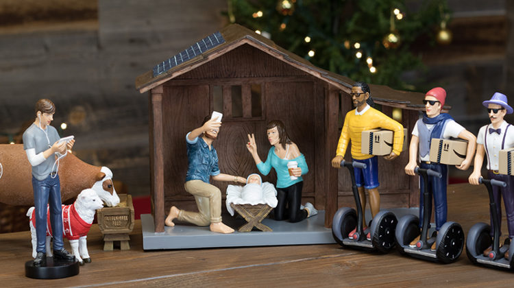 The complete Hispster Nativity set. Photo courtesy of Modern Nativity